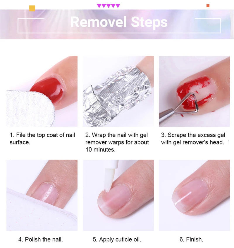 LILYCUTE 7Pcs/Set 15ml Clear Quick Extension Nail Gel with Slip Solution Nail Pusher Nail Clip Brush File Extension Gel Tools