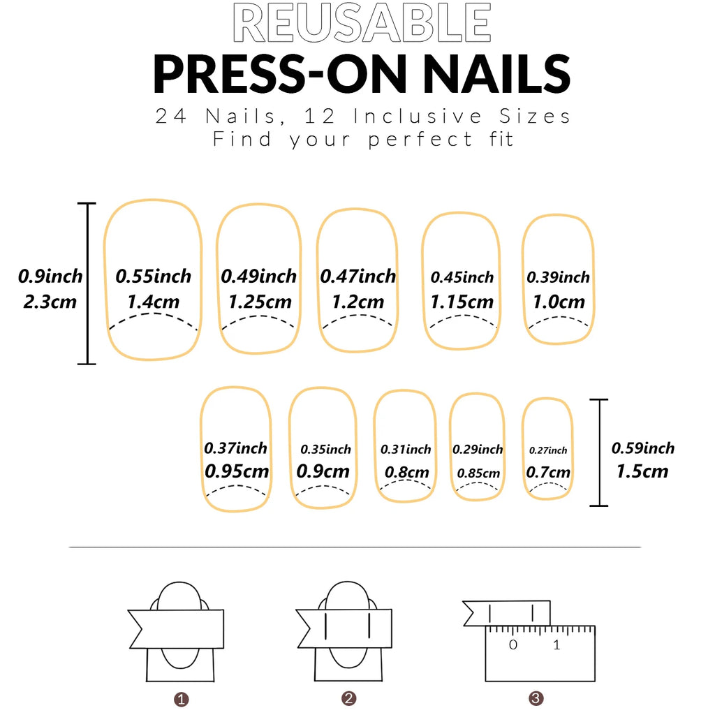 24PCS Square Press-Shaped Nails Of Medium Length - French Pointed Press-Shaped Heart-Shaped Design, Bright pink Ffalse Nails