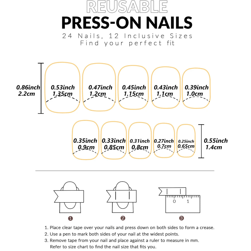 24PCS Square Press-Shaped Nails Of Medium Length - French Pointed Press-Shaped Heart-Shaped Design, Bright pink Ffalse Nails