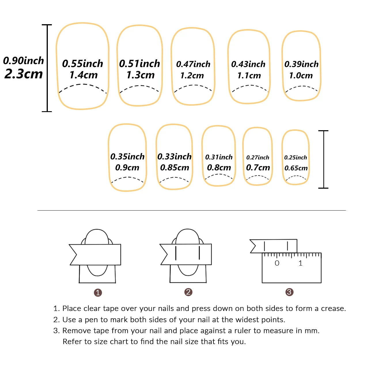24PCS Square Press-Shaped Nails Of Medium Length - French Pointed Press-Shaped Heart-Shaped Design, Bright pink Ffalse Nails